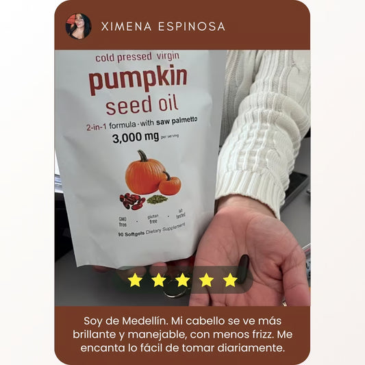 ACEITE DE SEMILLAS DE CALABAZA | RECUPERA TU SALUD CAPILAR HOY